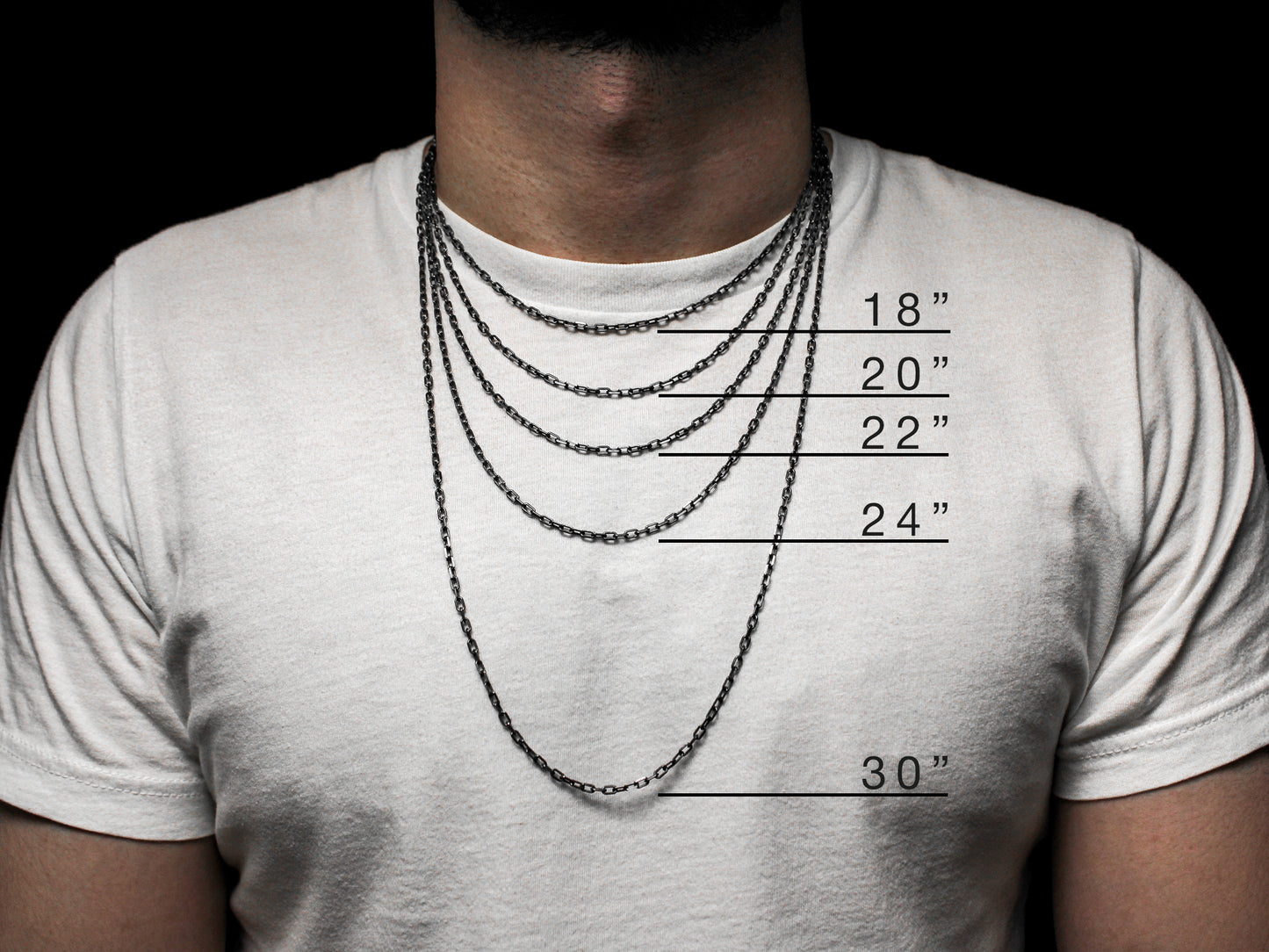 3MM (080) Blackened Anchor Cable Chain