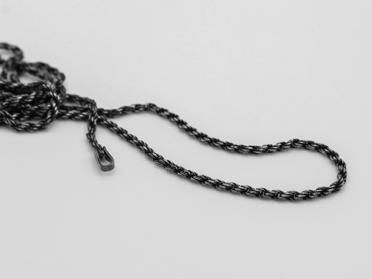 1.5mm (030) Blackened Rope Chain
