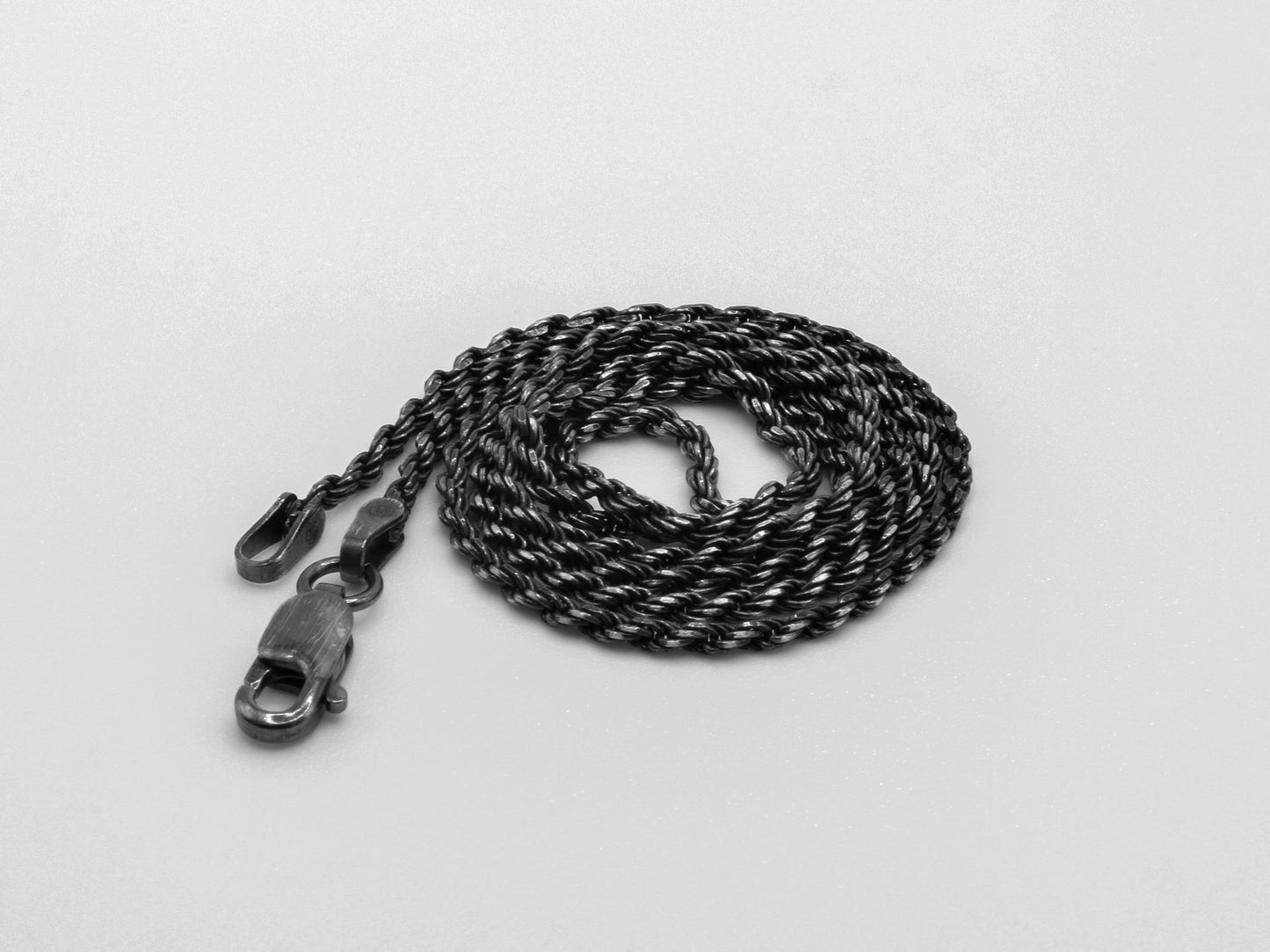 1.5mm (030) Blackened Rope Chain