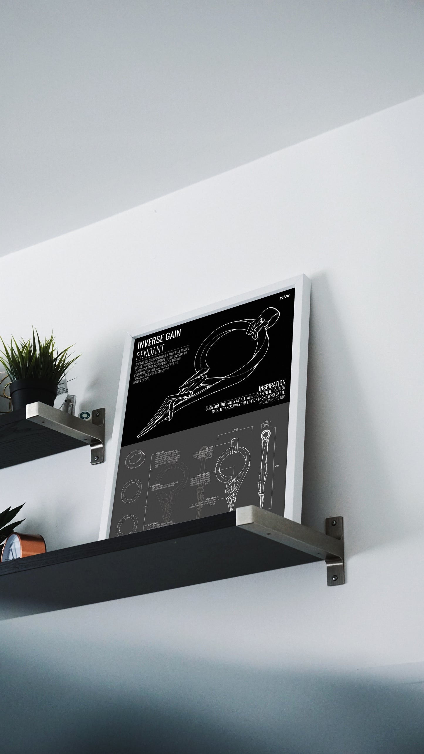 INVERSE GAIN Pendant Blueprint Poster